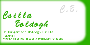 csilla boldogh business card